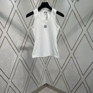 Loewe White Ribbed Tank Top